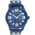Produktbild: Oozoo Armbanduhr blau Leder Timepieces Damen-Herren Analog-Quarzuhr UOC1092A - Blau