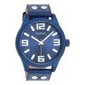 Produktbild: Herrenuhr Armbanduhr Damen ooZoo C1092 blau Ø47 Unisex Lederarmband Analog