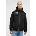 Produktbild: Winterjacke CAMP DAVID, Herren, Gr. 4XL, schwarz, Material Oberstoff Vorderteil: 55% Baumwolle, 45% Polyamid, Material Ärmel, Kapuze, Passe, Schulter + Rückenteil: 97% Polyester, 3% Elasthan, Füllung: 100% Polyester, bedruckt, bestickt, regular fit normal, eingesetzt Rippbündchen, Jacken Winterjacke, mit Brusttaschen
