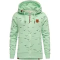 Produktbild: REPUBLIX Kapuzenpullover LOLA Damen Hoodie Sweatshirt Pullover Zipper Jacke grün XS