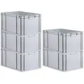 Produktbild: PROREGAL SparSet 5x Eurobox NextGen Economy, Griffe zu, HxBxT 32x40x60cm, 65 Liter, Eurobehälter, Box, Transportbehälter