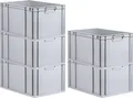 Produktbild: SparSet 5x Eurobox NextGen Economy | Griffe geschlossen |HxBxT 32x40x60cm | 65 Liter | Eurobehälter, Transportbox, Transportbehälter, Stapelbehälter