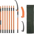 Produktbild: Teleskop Astsäge Klinge Aus Kohlenstoffstahl Baumsäge Mit 8 Teleskopstange Höhenverstellbar 2,24m-8,24m Handsäge Stangensäge Tragetasche Handstielsäge Gartengeräte Für Trimmarbeiten - Vevor