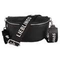 Produktbild: MIRROSI® Bauchtasche Damen, Echtleder, Made in Italy, Umhängetasche, Brusttasche, Crossbody Bag (1 Tasche & 2 Gurte) (Schwarz (Liebling Schwarz), Kleine Tasche (22x13x6cm))
