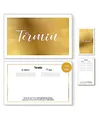 Produktbild: Frank Paperman® | 125 x Terminzettel gold | mit hochwertiger Goldfolienprägung | 1 Termin auf einem terminzettel praxis | Visitenkartenformat | Querformat
