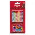 Produktbild: dekora Geburtstagskerzen Set, Mehrfarbig, 18.5 x 8.9 x 1 cm, Originelles Design, Bunte Standfüße, Vegan, Kerzendekoration für Torten und Cupcakes