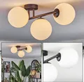 Produktbild: Isorella Deckenlampe aus Metall/Glas in Schwarz/Milchglas/Weiß