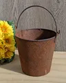 Produktbild: terracotta-toepfe-de Deko Eimer ca. 15 cm hoch bepflanzbar aus Metall Edelrost Rost Garten Pflanzgefäß Blumentopf Landhaus Shabby chic Vintage Pflanzgefäß