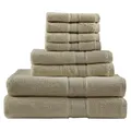 Produktbild: 800 g/m² BadezimmerHandtuchSet, 100% Baumwolle, BadetuchSet für Badezimmer, l...