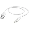 Produktbild: Hama USB-Ladekabel USB 2.0 USB-A Stecker, USB-C® Stecker 1.50 m Weiß 00201596