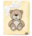 Produktbild: Be Mammy Warme Kuscheldecke Babydecke Blanket Baby Geschenk BE20-168 (Gelb - Bär)