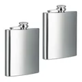 Produktbild: Flachmann Taschenflasche 110 g 200 ml Flachmann Set Mini Flachmann silber