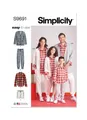 Produktbild: Simplicity 9691 Jungen Mädchen Erwachsene Lounge Hemd Jogger Muster S-L & XS-XL