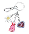 Produktbild: TROIKA OKTOBERFEST Schlüsselanhänger Dirndl mit Karabiner und 3 Anhängern Dirndl Edelweiß Spatzl Accessoires Oktoberfest Frauen Geschenk Oktoberfest Mitbringsel Metall, Emaille Original