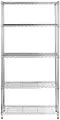 Produktbild: Amazon Basics Aufbewahrungseinheit mit 5 Regalböden, höhenverstellbaren Einlegeböden und Nivellierfüßen, Maximalgewicht 680 kg, Chrom, 36 D x 91 W x 183 H cm