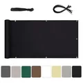 Produktbild: Sekey Balkonsichtschutz Polyester Balkonbespannungen Sichtschutz Garten Zaun Windschutz H: 90 cm / B: 300 cm, 500 cm, 600cm schwarz 600 cm