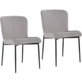 Produktbild: Svita Freddie Esszimmerstuhl 2er Set Cordbezug Polsterstuhl Esszimmer Küchenstuhl Bequem Metallbeine Hellgrau