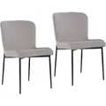 Produktbild: Freddie Esszimmerstuhl 2er Set Cordbezug Metallbeine Hellgrau - Svita