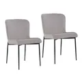 Produktbild: Esszimmerstuhl 2er Set Cordbezug Metallbeine SVITA FREDDIE Hellgrau
