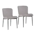 Produktbild: B--Ware SVITA FREDDIE 2er-Set Esszimmerstüle Polsterstuhl Cordbezug Hellgrau
