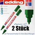 Produktbild: Edding 400 grün permanent Stift wasserfest 2 Stück