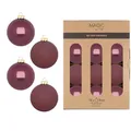 Produktbild: Weihnachtskugeln Glas 8cm 12 Stück - matt & glänzend - Christbaumkugeln Weihnachtsbaumkugeln für Weihnachten - Christbaumschmuck & Weihnachtsbaumschmuck - Dusty Rose