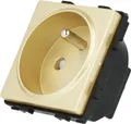 Produktbild: Steckdosenmodul mit Stift 230V einzeln gold