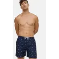 Produktbild: Indicode Badeshorts Herren Maya Schwimmshorts Männer mit detailreichem Muster, elastischer Bund mit Kordelzug blau L