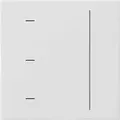Produktbild: Gira System 3000 Bedienelement, 1f, reinweiß, geeignet für Dimmeinsatz, glänzend, 536503