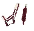Produktbild: ARBO-INOX Halfter-Set Starter mit Kunstfell Halfter und Führstrick (Pony, Bordeaux)