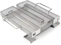 Produktbild: Wiltec BBQ Sparbrand 22,5x22,5x5,5cm Kaltrauchgenerator aus Edelstahl Brennzeit bis zu 8 h, Kaltraucherzeuger zum Kalträuchern Smoker