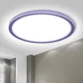 Produktbild: LQWELL® LED Deckenlampe, IP44 Wasserfest Rund FlachModern Schlicht Lampe Dünn für Wohnzimmer Badezimmer Schlafzimmer Balkon Keller Büro, 220 * 24mm