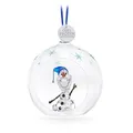 Produktbild: Swarovski Frozen Olaf Weihnachtskugel, Kleine Kugel mit Olaf Figur, Metallanhänger und Strahlenden Swarovski Kristallen