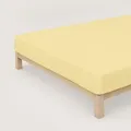 Produktbild: Schlafgut Spannbetttuch Pure aus Bio Baumwolle 120x200 - 130x220 cm | yellow-mid - gelb