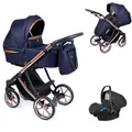Produktbild: Kinderwagen-Set 4 in 1 Dante inkl. Sportsitz und Autositz - 13 Teile - in 12 Designs
