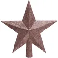 Produktbild: Christbaumspitze Stern mit Glitzer 19cm Kunststoff, samtpink