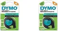 Produktbild: DYMO LetraTag-Band, Plastik 12mm x 4m schwarz auf grün