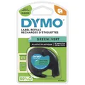 Produktbild: DYMO® Original Schriftband für LetraTag, Plastik - schwarz auf grün S0721640