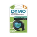 Produktbild: Dymo Original Schriftband für LetraTag®, Plastik, schwarz auf grün, 12 mm x 4 m