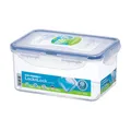 Produktbild: LocknLock Classic rechteckige Frischhaltedose, 1,1 L, transparenter Behälter/Kunststoff (PP)/Silikonverschluss/4-seitiger Verschluss/luftdicht & wasserdicht/ stapelbar/BPA-frei/mikrowellengeeignet (ohne Deckel, bis 120 °C)/gefriergeeignet/spülmaschinenfest (oberes Regal)