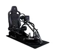 Produktbild: Speedmaster PRO Zero-Flex Racing Simulator Cockpit, SIM Racing Cockpit Rennsimulations-Stuhl mit Lenkrad- & Pedalablage Schwarz (Race Weave Anthrazit)