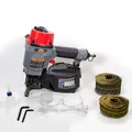 Produktbild: Druckluft Nagelpistole Starter-Set Inklusive Munition Schutzbrille&Öl Coilnagler