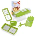 Produktbild: Genius Nicer Dicer Smart 6-teilig Set - Gemüseschneider für Würfel, Stifte, Scheiben, Streifen & Viertel - Zwiebelschneider Zerkleinerer aus der TV-Werbung