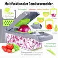 Produktbild: Multifunktionaler Salat Gemüsezerkleinerer 14in1 mit Edelstahlklingen & Behälter