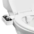 Produktbild: VEVOR Bidetaufsatz ultradünner Toilettensitz-Aufsatz mit 2 einziehbaren Düsen & einstellbarem Wasserdruck, nicht elektrischer Kaltwassersprüher für die Wasserwäsche vorne & hinten WC-Aufsatz