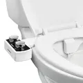Produktbild: VEVOR Bidetaufsatz ultradünner Toilettensitz-Aufsatz mit 2 einziehbaren Düsen & einstellbarem Wasserdruck, nicht elektrischer Kaltwassersprüher fü