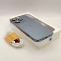 Produktbild: Apple iPhone 15 Pro - 128GB - Titan Blau - Sehr gut (Ohne Simlock)
