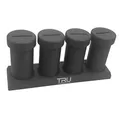 Produktbild: TRU Trinkgeldröhrchen Inkl. Ständer Spardosenrohr 40mm (4er Pack Farbe Schwarz)