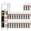 Produktbild: Silikon für Fenster & Türen, Witterungsbeständiger Dichtstoff 300ml - Weiß (24 x 300ml)