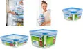 Produktbild: emsa Frischhaltedose CLIP & CLOSE, quadratisch, 0,25 Liter transparent/blau, transportsicherer Clipverschluss, - 1 Stück (508535)
